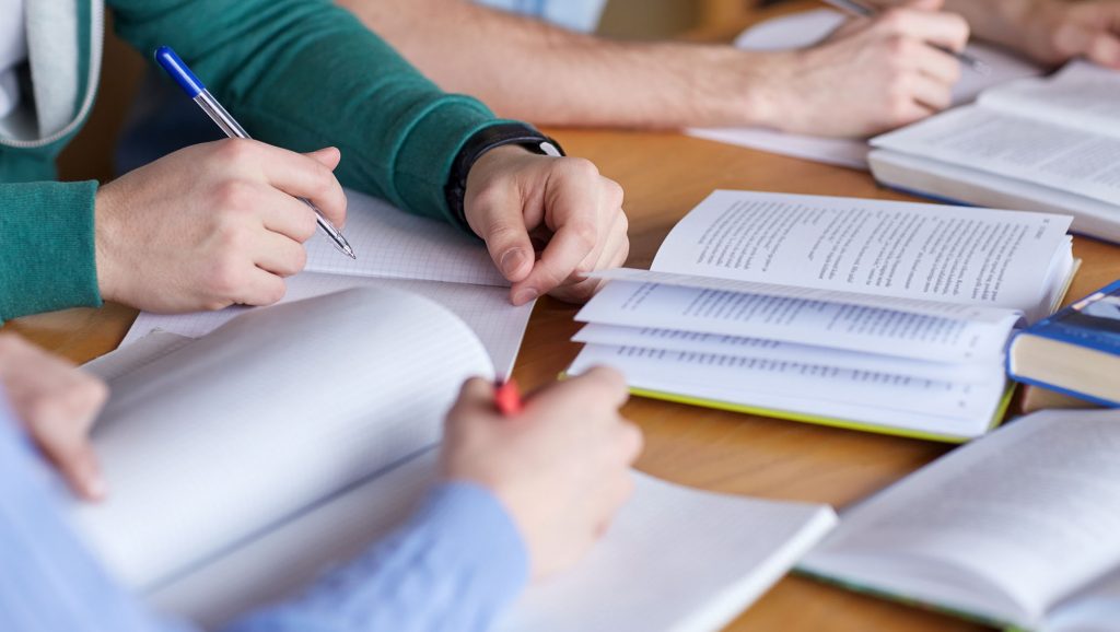 Students studying